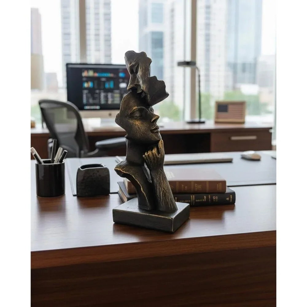 Abstract Love Statues for Anniversary Valentine’s Gifts Handcrafted Couple